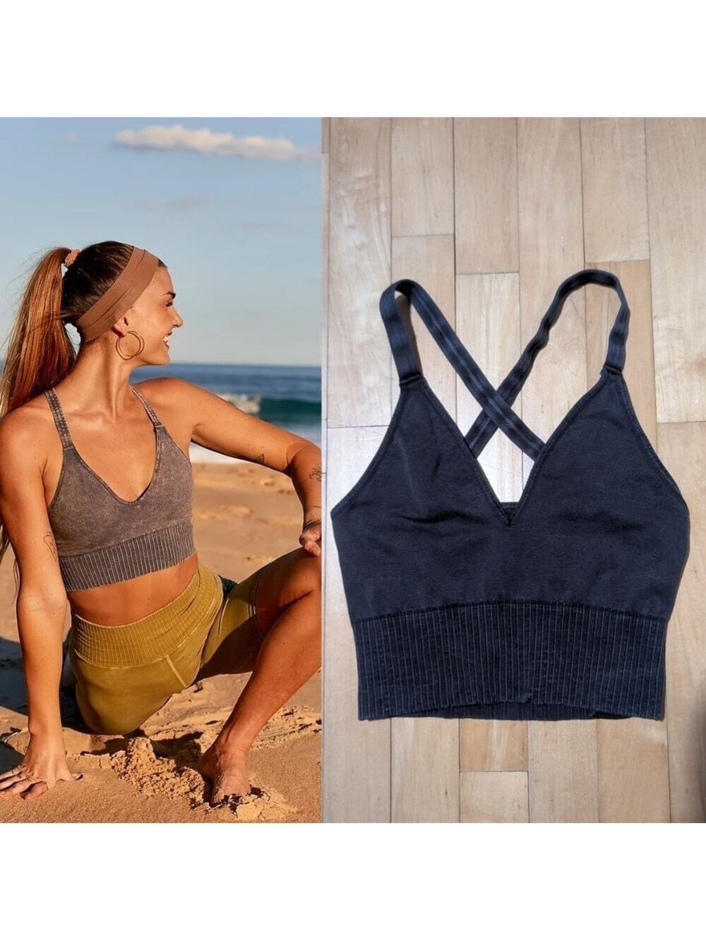 NEW! FP Movement | Good Karma Crop Tank In Deepest Navy